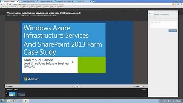 [Arabic] 1. Intro: Implementing Highly Available SharePoint Farms on Windows Azure IaaS