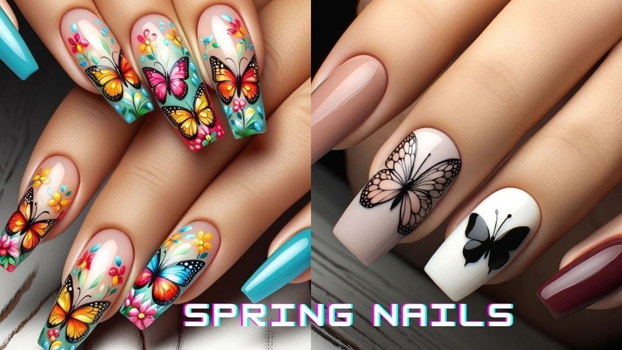 beginner friendly nail art Simple Bling Spring Nails 2024 YouTube