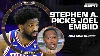 Joel Embiid is Stephen A.'s choice for NBA MVP 🏆 | First Take