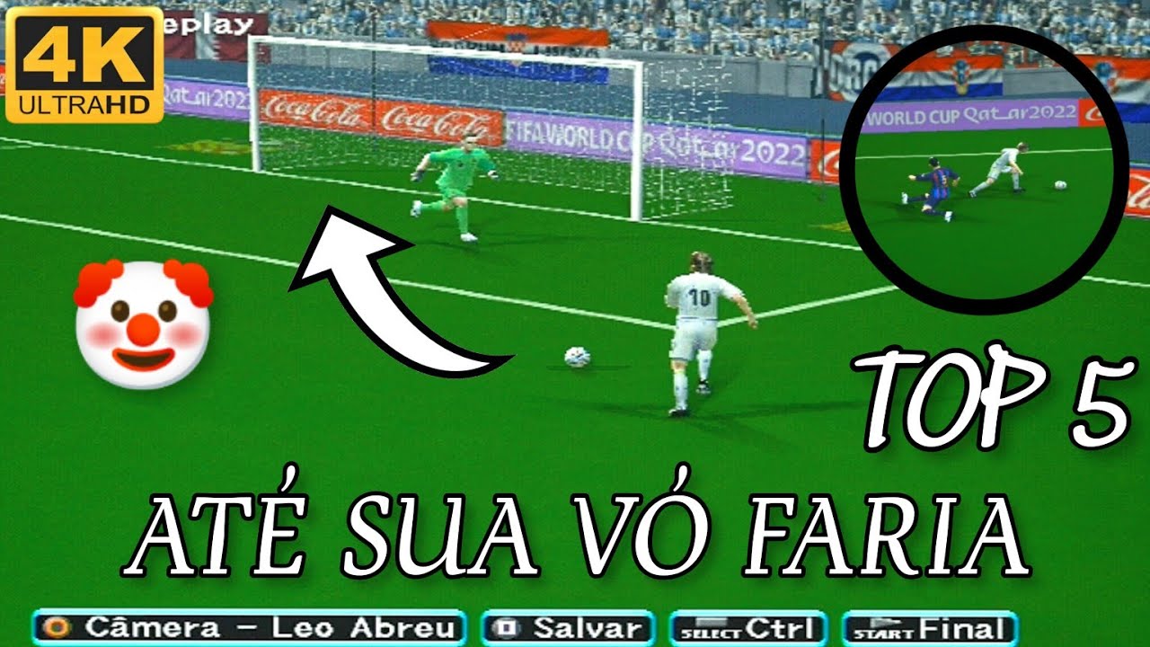 Top 5 Dribles e Jogadas que ATÉ SUA VÓ FARIA no Bomba Patch e PES | PS2 (Pt 01)