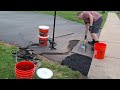 How To Repair Asphalt Pothole In Driveway Quick And Easy With Aquaphalt 