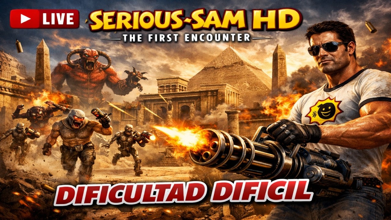 🔴 EN VIVO SERIOUS SAM TFE LOS ENEMIGOS SIGUEN SALIENDO... Y YO SIGO SUFRIENDO 🥲 PT.5 #serioussamhd