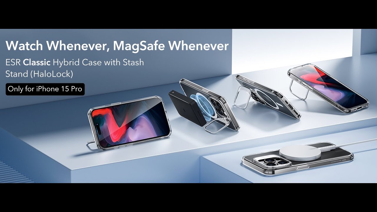 Level Up Your MagSafe for iPhone 15 with the ESR Classic Hybrid Case with  Stash Stand (HaloLock) 