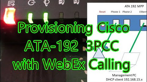 Provisioning Cisco the ATA-192 3PCC with WebEx Calling