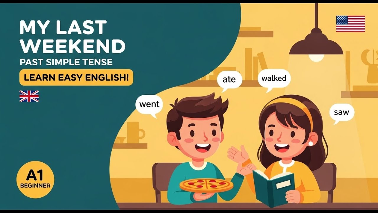 My Last Weekend | Learn Past Tense in English | Regular & Irregular Verbs – A1 Beginner