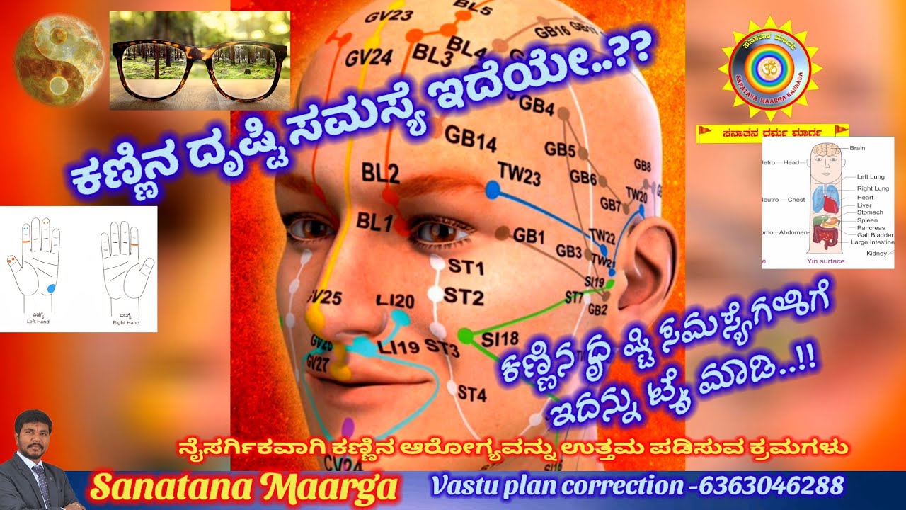 ಕಣ್ಣಿನ ದೃಷ್ಟಿ ಸಮಸ್ಯೆಗಳಿಗೆ ಪರಿಹಾ| acupressure points for eye sight improve | #eyesight #eyes #healing