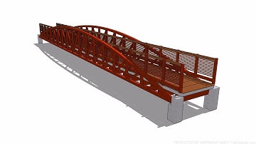 Crossbow Steel Style Bridge 3D Model by CADdetails.com