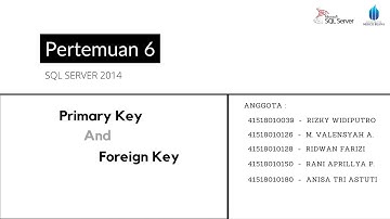 Cara Membuat Primary Key, Foreign Key dan Relasi Table Pada SQL Server 2014