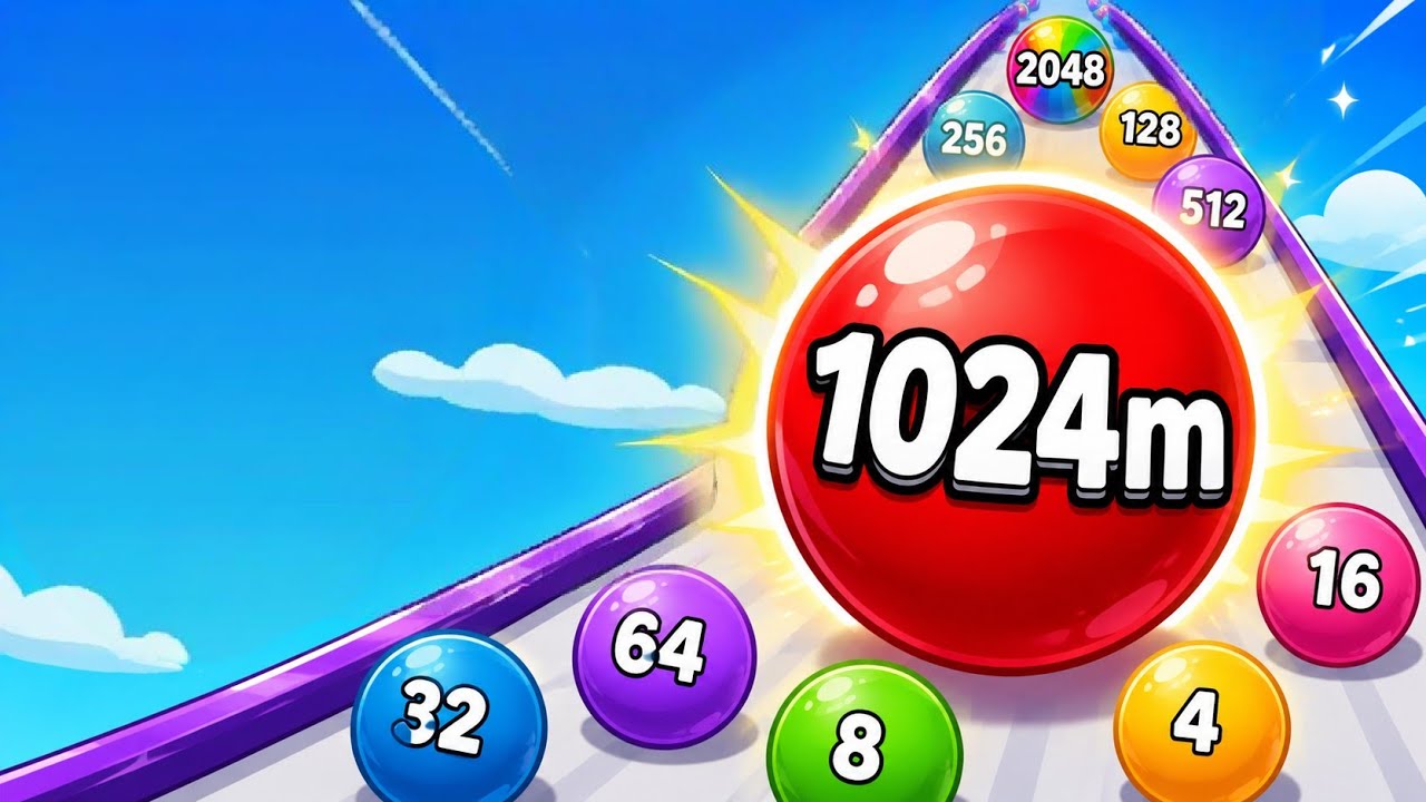 2048 Balls Infinity Number 1024m - All Levels (301_350) Gameplay ...