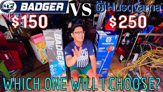 $150 WILD BADGER 26CC 17” WEED TRIMMER VS. $250 HUSQVARNA 128LD 28CC EATER TEST REVIEW COMPARISON