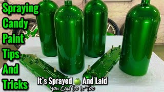 How To Spray Candy Paint - 88 Camaro Iroc Z28 Kandy Apple Green Valve Covers & Nitrous Bottles