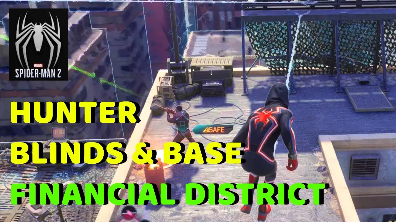 All Financial District Hunter Blinds & Base Location | Spider-Man 2 PS5