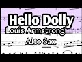 Hello Dolly Alto Sax Sheet Music Backing Track Play Along Partitura