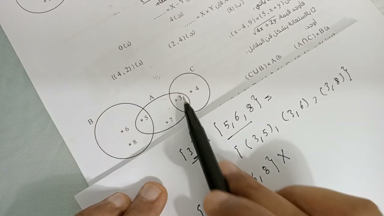 حل تقييم الاسبوع الثالث تقييم رقم 2 الصف الثاني الاعدادي رياضيات نموذج ب ترم تاني 