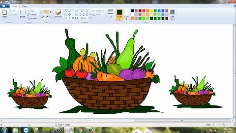 Drawing a Vegetable Basket in ms-paint