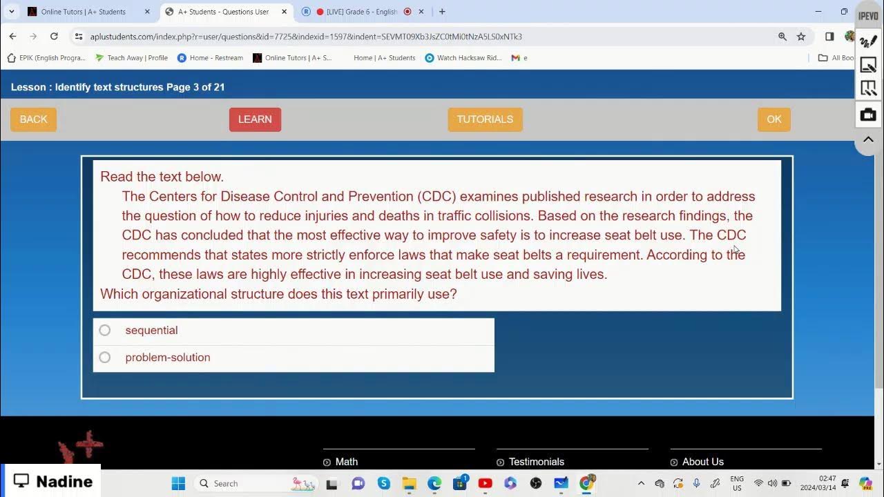 Grade 6 English Planning and organizing writing YouTube
