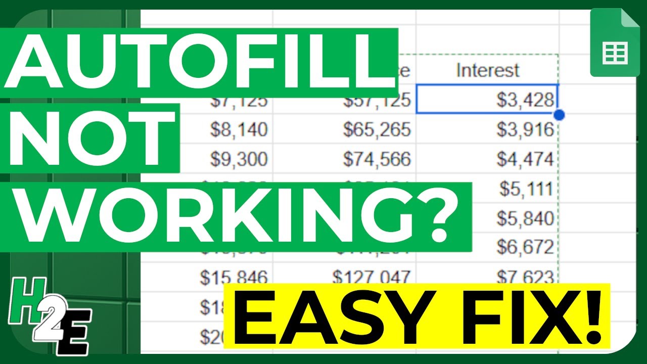 How to Autofill in Google Sheets - YouTube