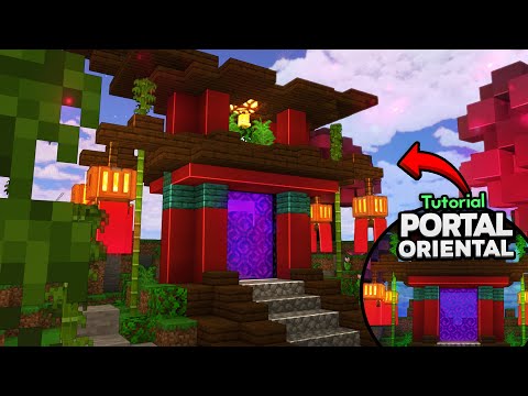 How to make a JAPANESE/ORIENTAL PORTAL ⛩️ || Minecraft TUTORIAL