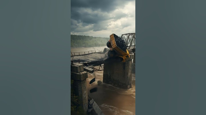 TERRIFYING Bridge Collapse: Heavy Dump Truck Falls Into River | Epic Fail