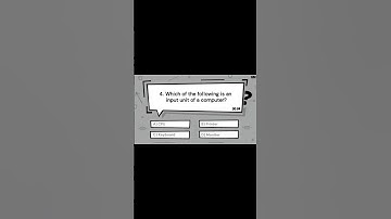 Which of the following is an input unit of a computer? | Great Mind Official