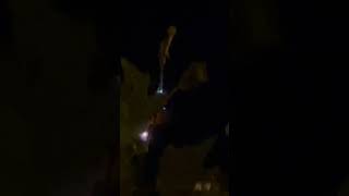LAPD helicopter with a flashlight circling around police activity  ￼