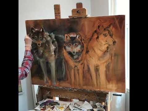 Seen and Unseen Wolves on the Canvas