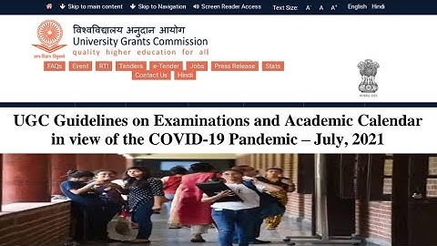 UGC Guidelines Regarding Academic Calendar/Examination & Admission Session 2021-22|