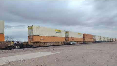 EB BNSF Intermodal Train With NS In Daggett Ca! #bigbossrailfanner