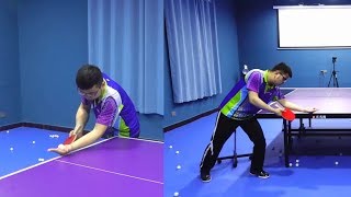 横拍逆旋转发球教学:发出逆上旋、逆下旋关键!发球线路如何控制