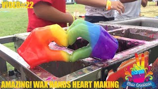 Amazing !!! Making a wax hands heart ❤️ by wax creation, two wax hands made into a heart.