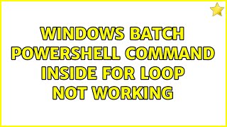 Windows batch powershell command inside FOR loop not working