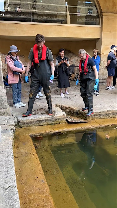 Working Inside Fragile Roman Pool #shorts