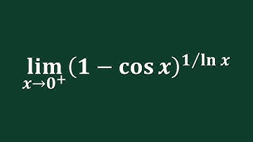 【詳細解題動畫】提要 [★極限]：Compute the limit of [1 – cos(x)]^[1/ln(x)] as x → 0⁺｜授課老師：中華大學土木系呂志宗特聘教授
