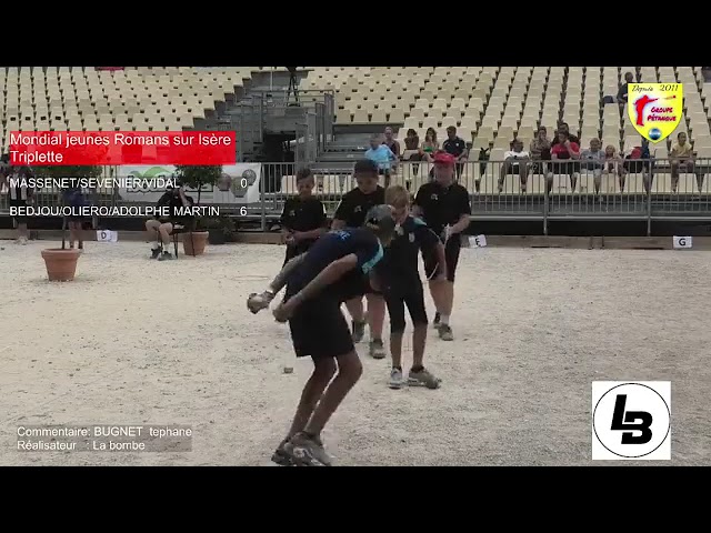 Miniature de la vidéo : mondial jeunes Romans-Sur-Isère triplette Massenet vs Bedjou