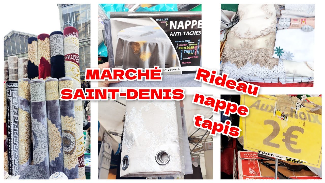 MARCHÉ SAINT-DENIS 93 18/12/22 TAPIS RIDEAU NAPPE 😍 PETIT PRIX