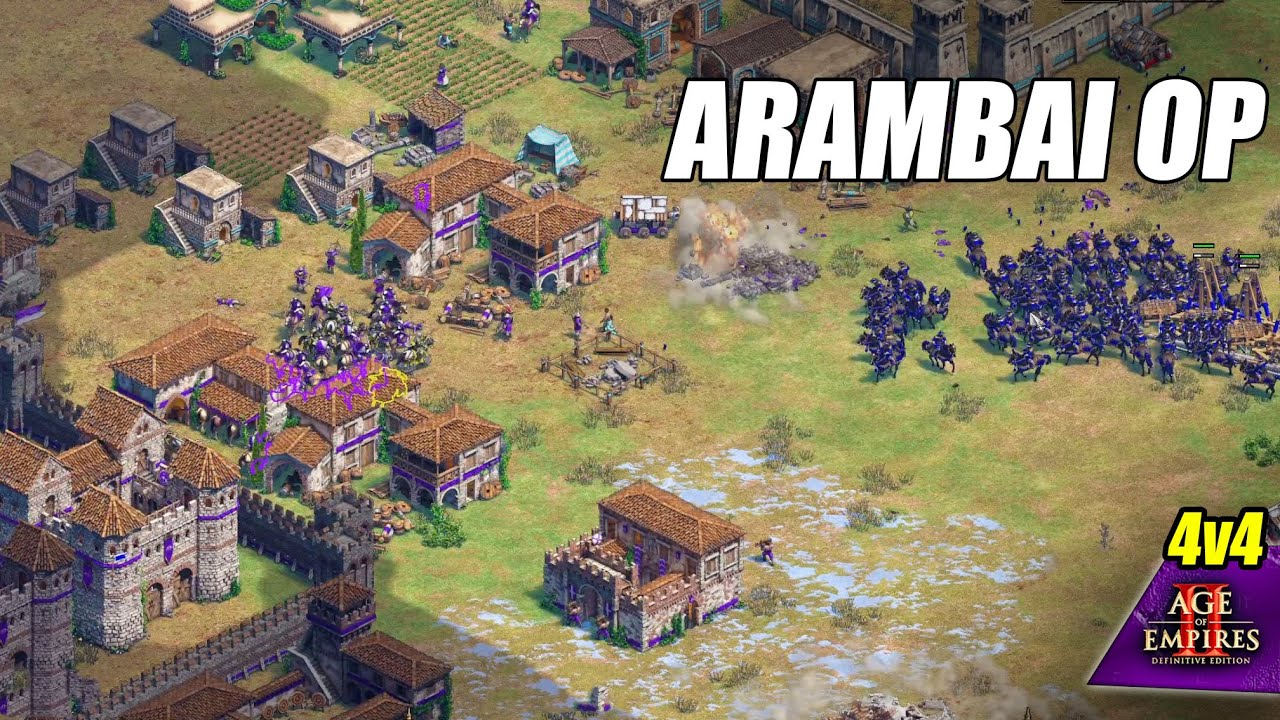 AoE2 Arambai Unstoppable Horse Archer Rush in 4v4