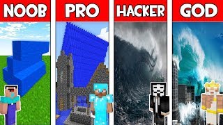 Minecraft  NOOB vs PRO vs HACKER vs GOD : TSUNAMI in Minecraft ! Animation