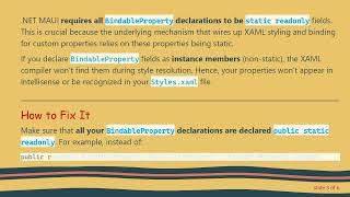Information Fixing .NET MAUI Styles.xaml Recognition of Custom Control BindableProperties News