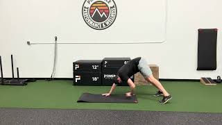 Push-up to Alternating Toe Touch