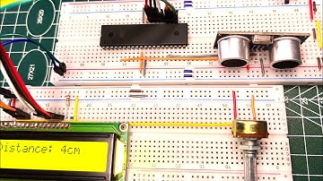 Build a Distance measurement device with ATmega32 and Ultrasonic Sensor | Electronics Project