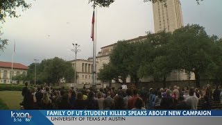 Family of UT student killed speaks about new safety campaign