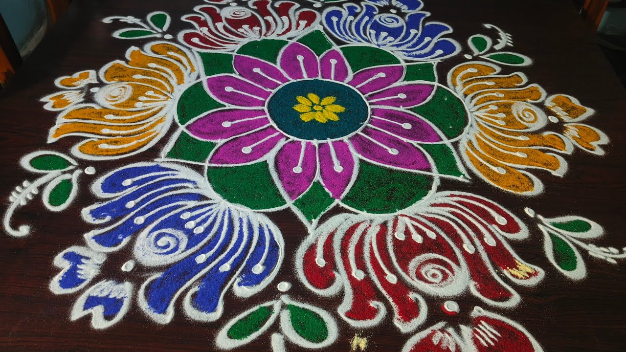 Sankranthi muggulu 7*4dost🌹🌺🌷 #New year rangoli#rangoli #muggulu 