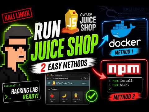 Run OWASP Juice Shop on Kali Linux (Docker + npm) | 2 Easy Methods