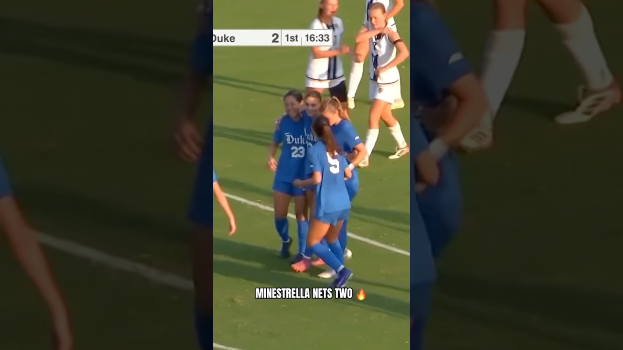 Minestrella now has 33 career goals & 80 points 🤯 #duke #ncaasoccer #collegesoccer #soccer #sports