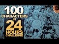 ARTIST DRAWS FOR 24 HOURS! EXTREME ART CHALLENGE!