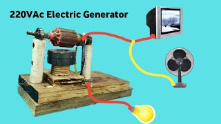 my new Certain  220Vac Electric generator From magnetic Copper coil || How to make generator
