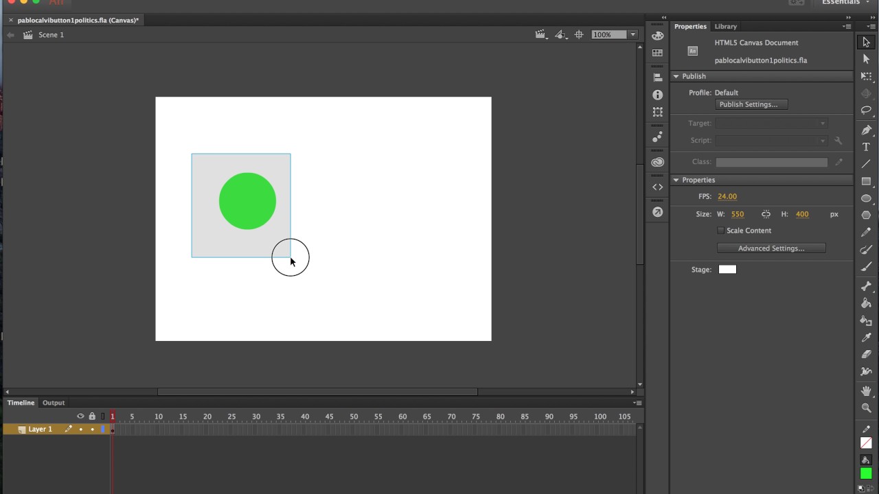 How to create a HTML 5 button using Adobe Animate - YouTube
