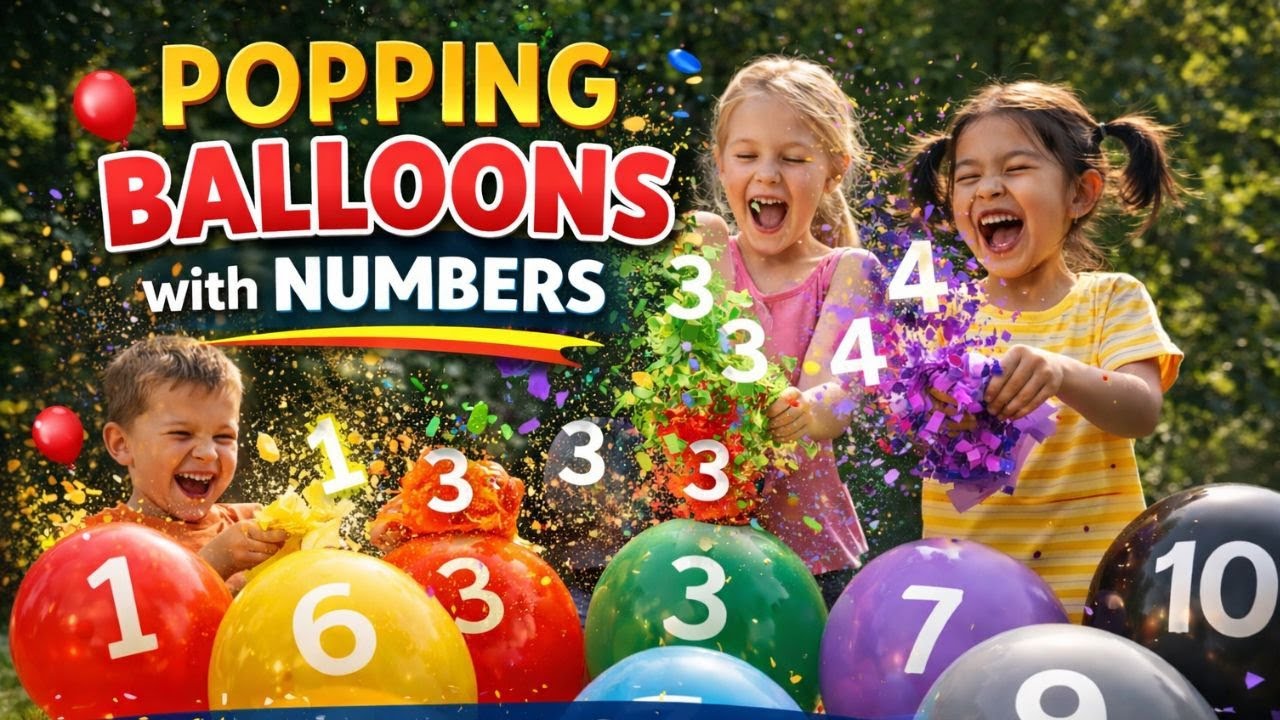 POPPING BALLOONS with NUMBERS 🎈 Learn 1 to 10 for Kids