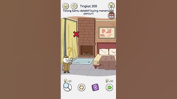 brain out 2 tingkat 200 : tolong bantu detektif kucing menemukan pencuri! #brainout2 #brainout