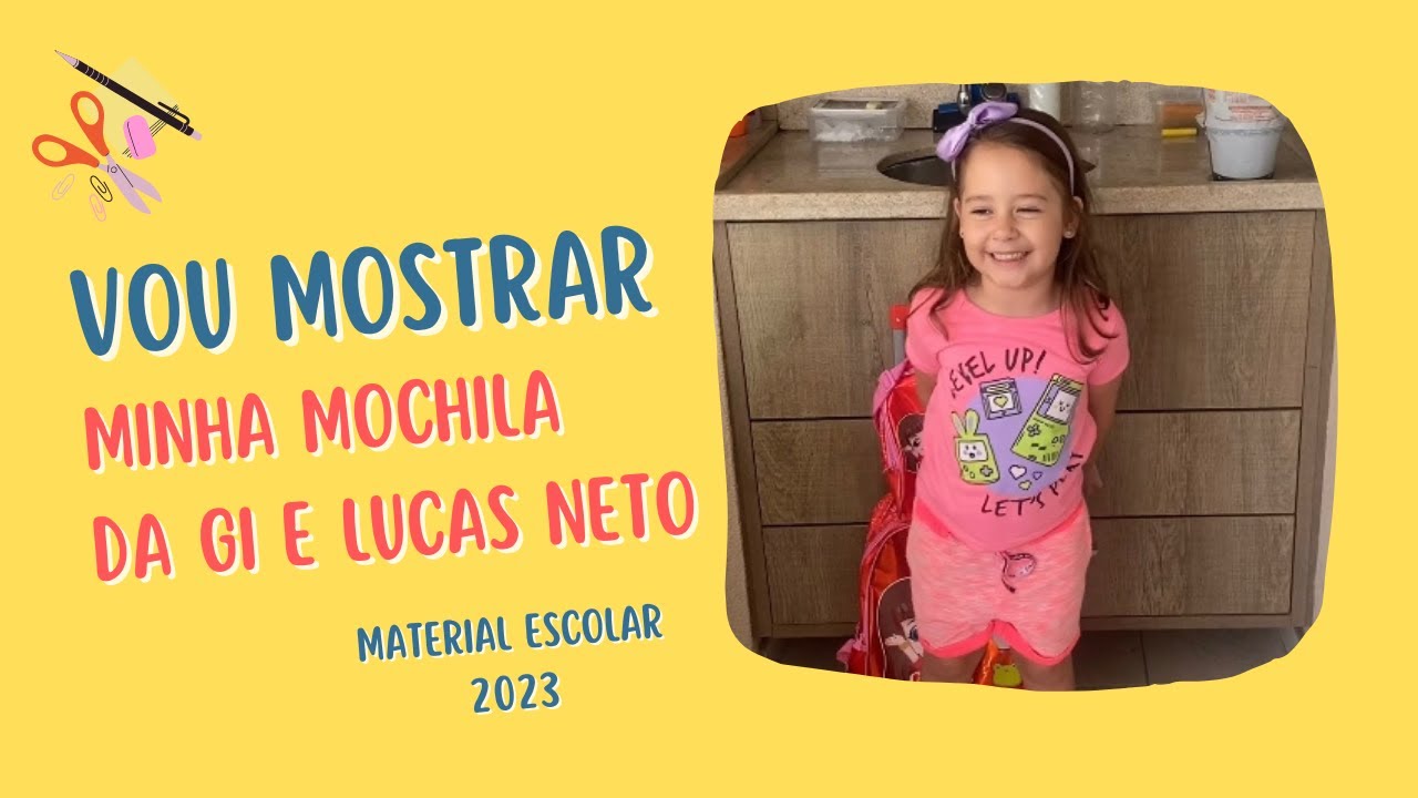 Mochila da Gi Neto e Lucas Neto.  | Julia Rossi